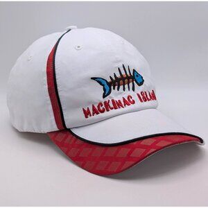 Mackinac Island Skull Fish Bonefish Hat Cap Strap Back Adjustable J Hats Fishing